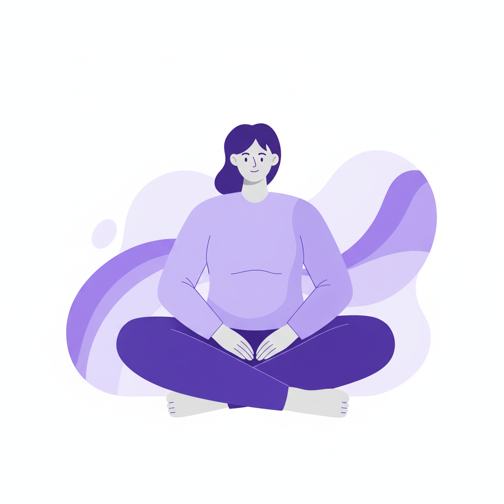 Illustration showing signs of sadness, stress, and fatigue for am I depressed test.